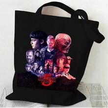 DOBBLE 1 chiếc túi tote vải canvas in hình phiên bản cuối cùng mùa 5, túi đeo vai thời trang dành cho học sinh, kiểu dáng ngẫu nhiên, thích hợp làm quà tặng năm mới, ngày Valentine, lễ Phục sinh. - Nhiều màu - Xem 6