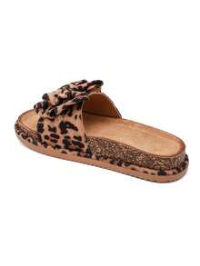 Mules à Nœud Oversize وSemelle Anatomique Liège - ليوبارد - مشاهدة 3