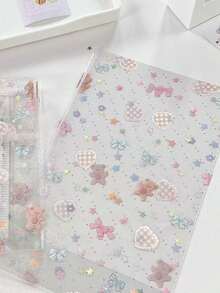 10个高品质心形小熊礼品袋，可爱包装袋，毛绒玩具包装袋，大容量礼品包装 - 查看 7