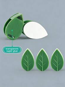 10/20/30个装 叶子形状电线夹，自粘式电线整理器，可爱绿色电线固定器，用于整理桌面、墙壁、家庭和办公室中的电线 - 葉子 - 查看 5