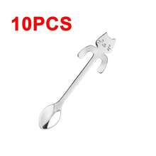Stainless Steel Cat Themed Coffee And Dessert Spoons - , Dishwasher , Suitable For Home, Kitchen, Restaurant, Party, Wedding - View 10