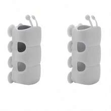 2pcs/1pc -Shaped Shower Head Holder, Universal Suction Cup Shower Head Base Stand, No Need To Drill Holes, Movable And Fixed Base, Shower Accessory. - A - View 13