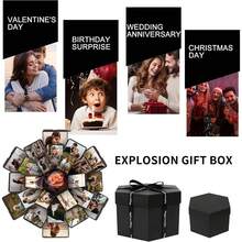 6-Sided DIY Explosion Box, Handmade Photo Album, Suitable For Birthday, Mother's Day, Anniversary, Valentine's Day, Wedding Gifts - 1 Set - View 9