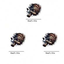 1pc/2pcs/3pcs Fierce Lion Heat Transfer Sticker, Suitable For Ironing On Streetwear, Personalized Backpacks, Holiday Gifts, Conveying Wild Power - 3PCS-s - View 8