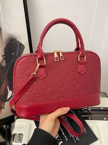 Túi xách vỏ sò dập nổi thời trang châu Âu và Mỹ mới năm 2025, phù hợp cho các cô gái tuổi teen, nữ sinh viên đại học, nhân viên văn phòng, thích hợp cho công sở, trường học, đi làm, kinh doanh, đi lại, hoạt động ngoài trời, du lịch, dã ngoại. - Đỏ - Xem 5