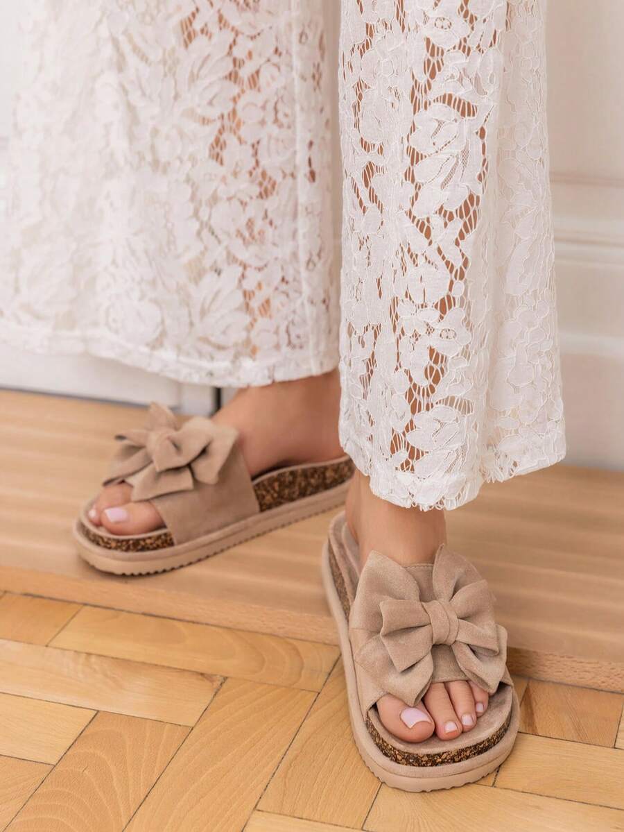 Mules à Nœud Oversize And Semelle Anatomique Liège - Beige - View 1