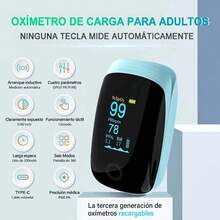 Pulsoóximetro de dedo - Combina la función de monitoreo de la saturación de oxígeno en la sangre - Ver 2