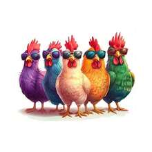 1pc/2pcs/3pcs Colorful Rooster Print Iron-On Patch, Personalized Fabric Decor, Suitable For Fashionable Clothing, DIY Crafts, Party Supplies - 3PCS-s - View 4