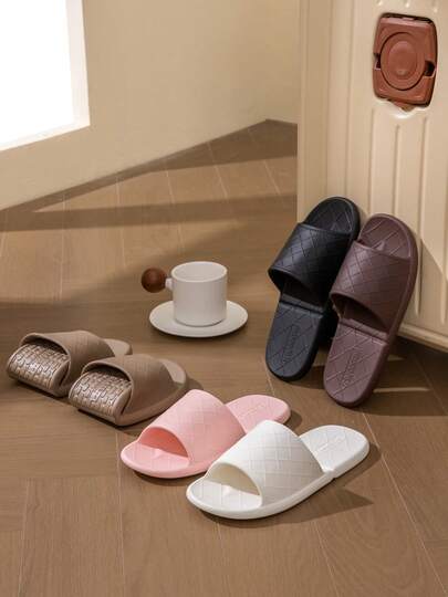 Unisex EVA One-Piece Indoor Slippers, Portable Foldable Sandals, Lightweight & Comfortable, Suitable For Travel, Hotel, Bathroom, Swimming - All Season Slippers