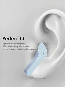 Nuevos auriculares inalámbricos TWS con pantalla táctil transparente y baja latencia, carga tipo C, Bluetooth 5.3 semi-intrauriculares inalámbricos para deportes con batería de larga duración - Azul - Ver 8