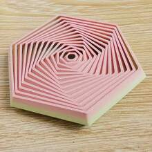3D 打印烦躁玩具，分形六边形螺旋设计，感官减压玩具，色彩鲜艳，是节日、圣诞节、生日的绝佳礼物（浅紫色） - 彩色 - 查看 16