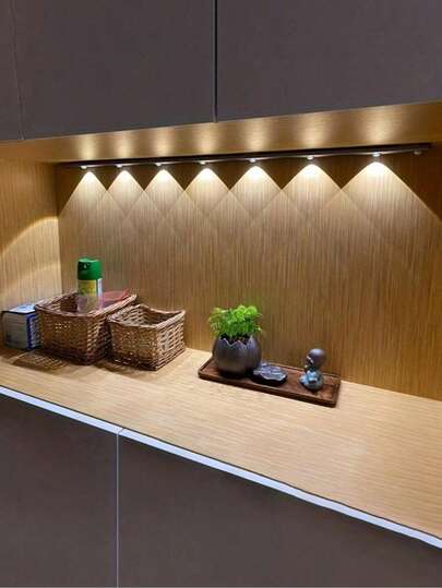 Đèn LED cảm ứng không dây gắn đáy tủ, 1 chiếc, có 3 mức nhiệt độ màu điều chỉnh được, tự dính, thích hợp cho tủ, tủ quần áo, cầu thang, hành lang, phòng ngủ, nhà bếp, pin 200mAh/350mAh.