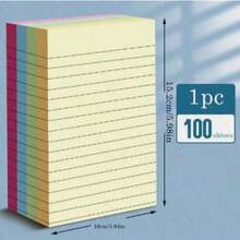 100/200pcs Colorful Striped Memo Pads, Portable And Convenient, Suitable For Students And Office Workers, Back To School, School Supplies, Stationery, Aesthetically , School Supplies, Students, Stationery, School Supplies, School Supplies, Christmas Gifts For Teenagers, Office And School Supplies - 彩色 - 查看 4