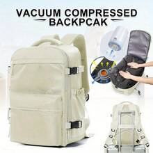 时尚学院风背包 男士真空压缩背包，男女通用15.6英寸笔记本电脑背包 可扩展徒步真空旅行背包 - 彩色 - 查看 8