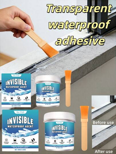 1支透明防水胶水 - 适用于家庭和商业用途，可修补室内外瓷砖