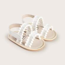 3-6-8 Months Infant Girl Summer Soft Breathable Anti-Slip Prewalker Shoes, Suitable For 100 Days Old Infant - White - View 7