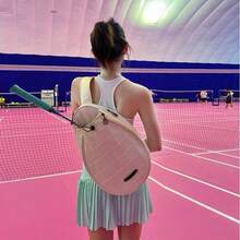 XINGNAN 2025 New High-End Professional Tennis Racket Bag, Shoulder Bag For Badminton Training, Suitable For Teenagers, Available In Pink, Purple For Women, White, Black For Men, Lightweight Crossbody Outdoor Backpack With Large Capacity - Multicolor - View 5