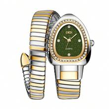 gedi 1 Chiếc Đồng Hồ Nữ Kiểu Rắn, Vòng Tay Thời Trang, Đồng Hồ Vogue Girls, Đồng Hồ Quartz - Vàng - Xem 10