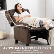 HOMCOM Chaise Lounges - màu nâu - Xem 8