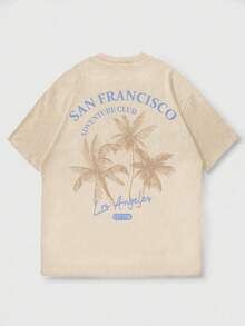 Men T-Shirts - 杏色 - 查看 3