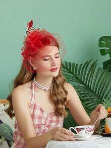 Fascinators For Women Tea Party Hats For Women Fascinator Church Hat With Clip For Wedding - A - View 14