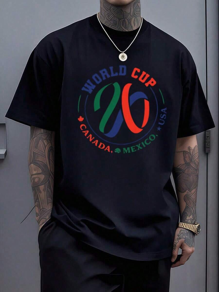 World Cup 2026 100% Cotton T-Shirt | USA CAN MEX Soccer Tee | 2026 Football Cup Fan Apparel | North America Host Nations Graphic Tee | Soccer Fan Gift, World Cup T-Shirt, USA World Cup Shirt 2026, World Cup USA Sweatshirt, Political Soccer Fan Tee,World Cup 2026 T-Shirt, Soccer FIFAS Sweatshirt, United States Canada Mexico, USA Canada Mexico Soccer Top, Summer Tournament Supporter Outfit, 2026 World Tournament - 黑色4 - 查看 1