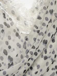 DEEKA Women's Stylish Minimalist Polka Dot Print Camisole Top, Spring/Summer - White - View 8