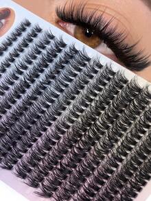 14 Rows, 280pcs DIY Eyelash Extension Kit - D-Curl Cluster Lashes With Dedicated Tools, For Natural & Voluminous Look, Easy Home Application (Salon-Like Lash Effect) - View 6