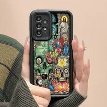 Ojo de cirujano con calavera verde infernal. Esta elegante funda es compatible con Samsung, Apple, VIVO, OPPO, , Transsion, ,  y Honor. Fabricada en silicona TPU, ofrece protección contra golpes y caídas, además de una sensación superior. Es un regalo ideal para familiares, amigos y seres queridos, y la elección perfecta para San Valentín y Año Nuevo. - Negro - Ver 5