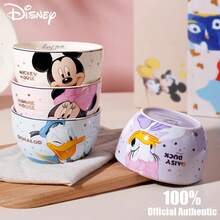 Disney Official Authentic New Mickey Joyful 4.5-Inch Keno Rice Bowl With Gold Plated Ceramic Bowl For Home Use, High Beauty, High Temperature Resistant Rice Bowl, Festival Gift, And Handheld Gift - Multicolor - View 3