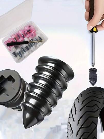 [Vacuum Tire Repair Nails] 22pcs Vacuum Tire Repair Rubber Nails | 2 Sizes, Quick Fixes For Car, Motorcycle, Truck, Bike | Portable, Durable, Easy To Use For Roadside Emergencies
