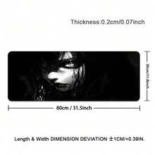 1个动漫女孩游戏鼠标垫，超大黑色鼠标垫，酷炫动漫鼠标垫，极简背景鼠标垫。这款大号鼠标垫可用作桌垫、学习垫或键盘垫，适合游戏、家庭和办公使用。 - 動漫少女 - 查看 12