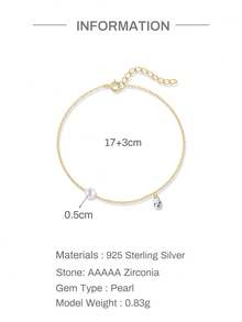 18K Gold Plated ArtificialPearl Bracelet Gold Charm Bracelets For Women Adjustable Fashion Charm Dainty Handmade Jewelry Gifts - Gold - View 9