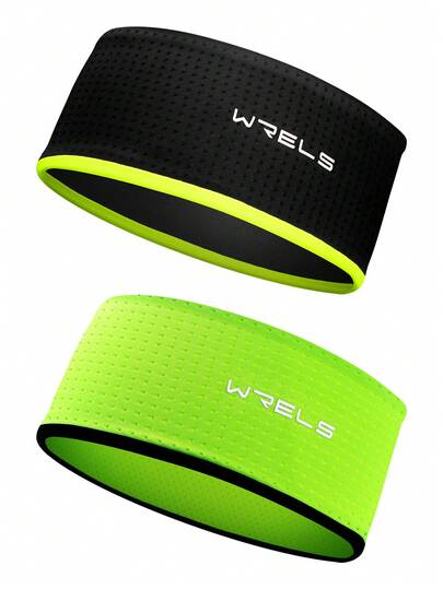  1 pieza de Diadema deportiva WRELS con empalme, absorbente del sudor, elástica, de secado rápido, con malla transpirable, adecuada para gimnasio, correr, baloncesto, yoga