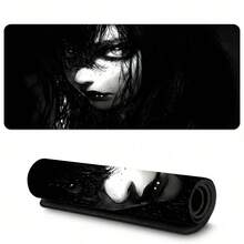 1个动漫女孩游戏鼠标垫，超大黑色鼠标垫，酷炫动漫鼠标垫，极简背景鼠标垫。这款大号鼠标垫可用作桌垫、学习垫或键盘垫，适合游戏、家庭和办公使用。 - 動漫少女 - 查看 2