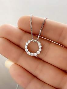 1 PC Romantic Cubic Zirconia Necklace Pendant For Women Valentine's Day Gift Wedding Jewelry - 1# - View 4