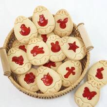 10pcs Easter Cookie Cutter Set, Biscuit Mold Tools, Cake Mold, Cream & Jam Filled Cookies Baking Molds - Pink - View 7