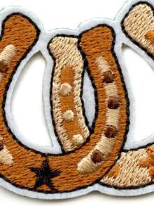 1 huy hiệu hình móng ngựa cao bồi, thêu chuyển nhiệt theo phong cách văn hóa miền Tây. - Nhiều màu - Xem 4