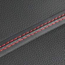 Tira de acabado de cuero para interior de coche en negro & rojo, longitud universal de 2m, diseño de contraste negro & rojo, decoración de hueco de consola central, uso de modificación, elegante & con estilo, compatible con múltiples modelos de coche - Tira de adorno de cuero rojo - Ver 2