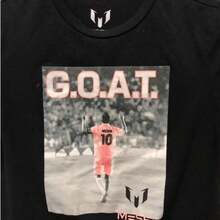 Messis Collection M Black Tshirt GOAT Greatest Of All Time Soccer Sport Argentina. - màu đen - Xem 1