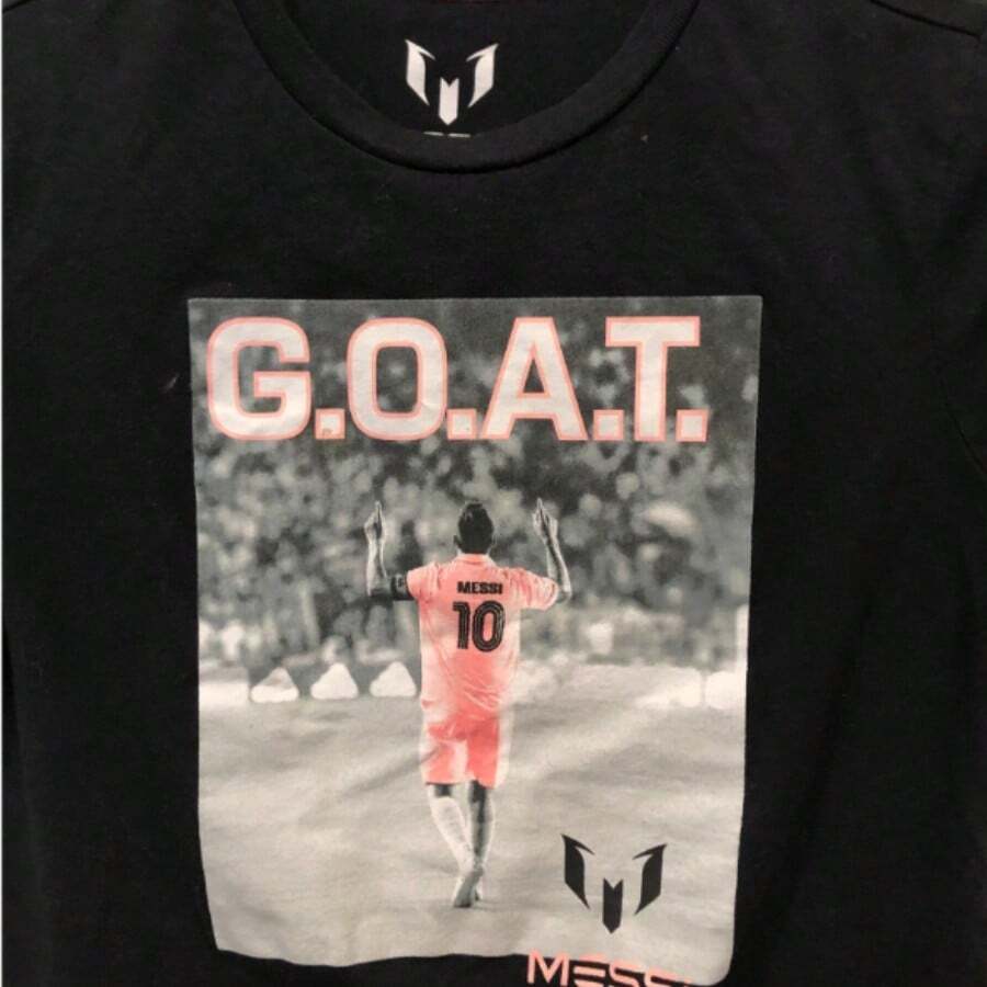 Messis Collection M Black Tshirt GOAT Greatest Of All Time Soccer Sport Argentina. - màu đen - Xem 1