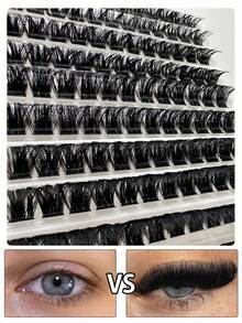 120 piezas de racimos de pestañas gruesas, caja de pestañas de gran capacidad 160d, extensiones de pestañas en racimos rizados, pestañas encantadoras gruesas y rizadas, pestañas dramáticas, racimos de pestañas gruesas de 10-18 mm, pestañas dramáticas de ojos de gato húmedos reutilizables de una sola sección, pestañas postizas delgadas y súper suaves para extensión de pestañas DIY en casa para principiantes, racimos de pestañas, pestañas individuales, pestañas, pestañas postizas, extensiones, pestañas esponjosas - Ver 5