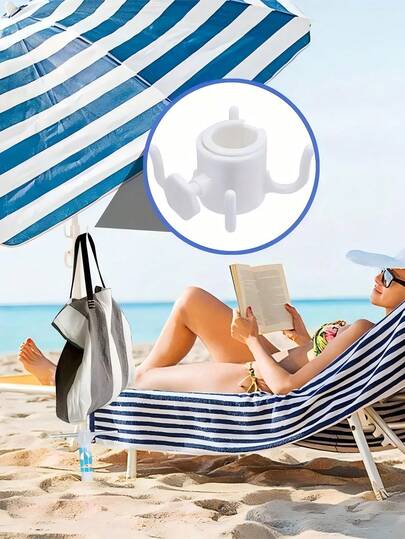 ZBEIAIR Beach Umbrella Hook Hanging Camping Trip Four Corner Beach Umbrella Hook Clasp For Towels Bags Hats Tent Accessories Tent Hook