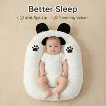 2件套新生儿0-3岁防吐奶倾斜枕，透气婴儿防呛奶溢卧喂奶睡眠垫 - 彩色 - 查看 3