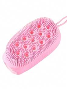 Silicone Bubble Bath Brush, A Massage And Back Scrubbing Tool, Double-Sided Exfoliating Shower Brush, Full Body Scrub Brush - Multicolor - View 8