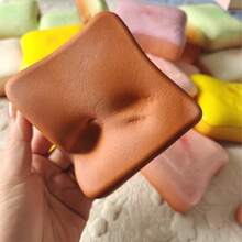 柔软逼真吐司面包玩具，柔软湿润的奶油面包，青少年及成人减压挤压玩具，慢回弹放松挤压玩具 - 彩色 - 查看 9