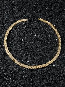1 Set Men's Full Diamond Fish Tail Splice Chain Necklace And Bracelet Set - Style a - View 6