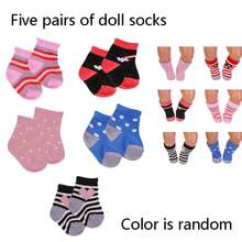 Assorted Color & Pattern Doll Socks, Fits 14-22 Inch Dolls, Cute & Fashionable Designs, Perfect For Doll Outfit Matching, Best Holiday Surprise Gift - Multicolor - View 11