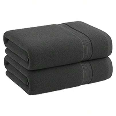 Family Pack 2 Large Bath Towels 100% Cotton Ring Spun Soft Absorbent Towels