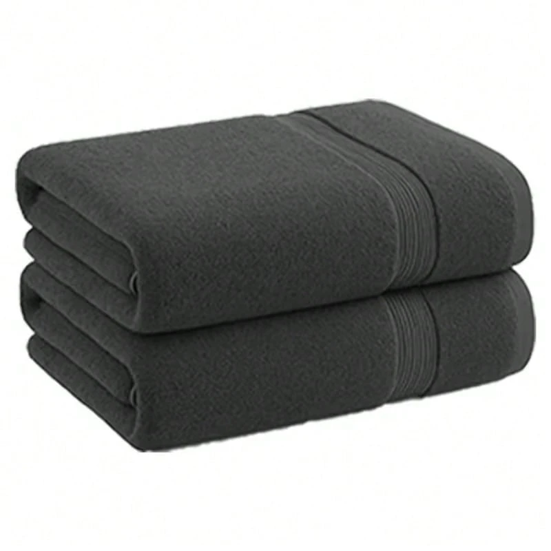 H&R Family Pack 2 Large Bath Towels 100% Cotton Ring Spun Soft Absorbent Towels